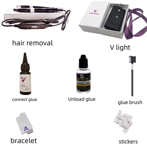 New Hair Extension Tools V-Light Technology Hair Extension Set Wig